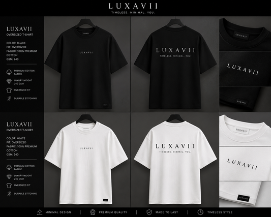 LUXAVIl Premium Oversized Tee.   Type → T-Shirts
Vendor → Luxavii.shop