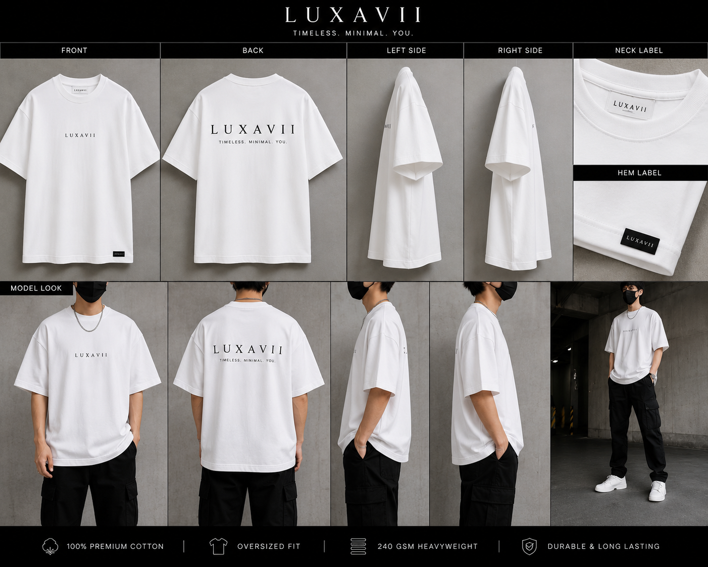 LUXAVIl Premium Oversized Tee.   Type → T-Shirts
Vendor → Luxavii.shop