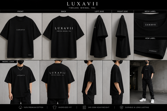 LUXAVIl Premium Oversized Tee.   Type → T-Shirts
Vendor → Luxavii.shop